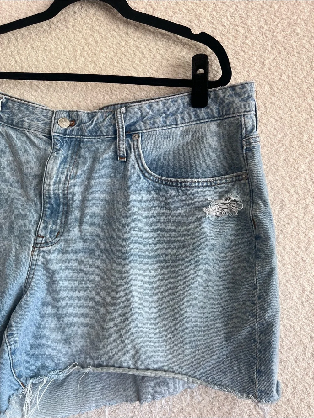 Madewell Women’s The Mom Jean Short Plus Size‎ Denim Shorts Light Wash Size 22